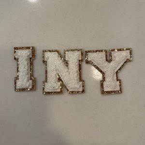 Stoney Clover Lane Blanc Mini Varsity Letter Patch